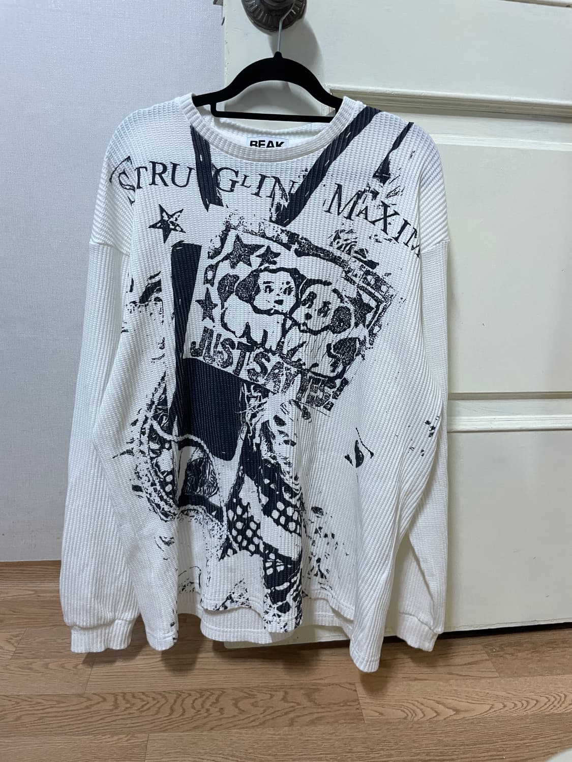 비크 beak 프린팅 와플 긴팔 상품이미지2