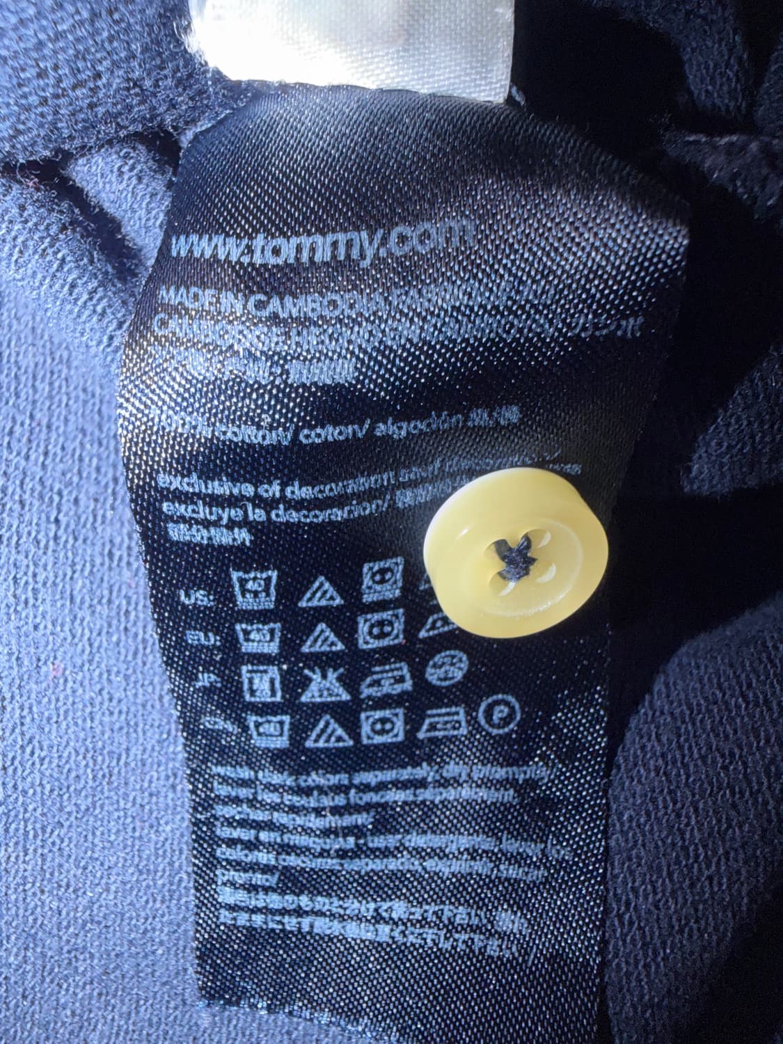[M] 타미힐피거 커스텀 핏 반팔 네이비 카라티 상품이미지4
