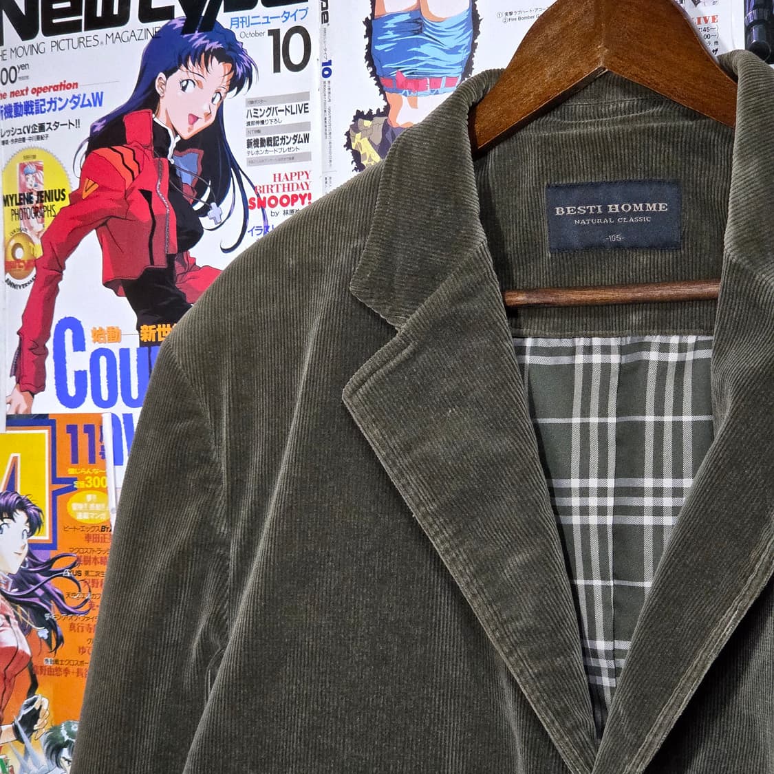 빈티지 코듀로이 카키 오버핏 블레이져 자켓 상품이미지2