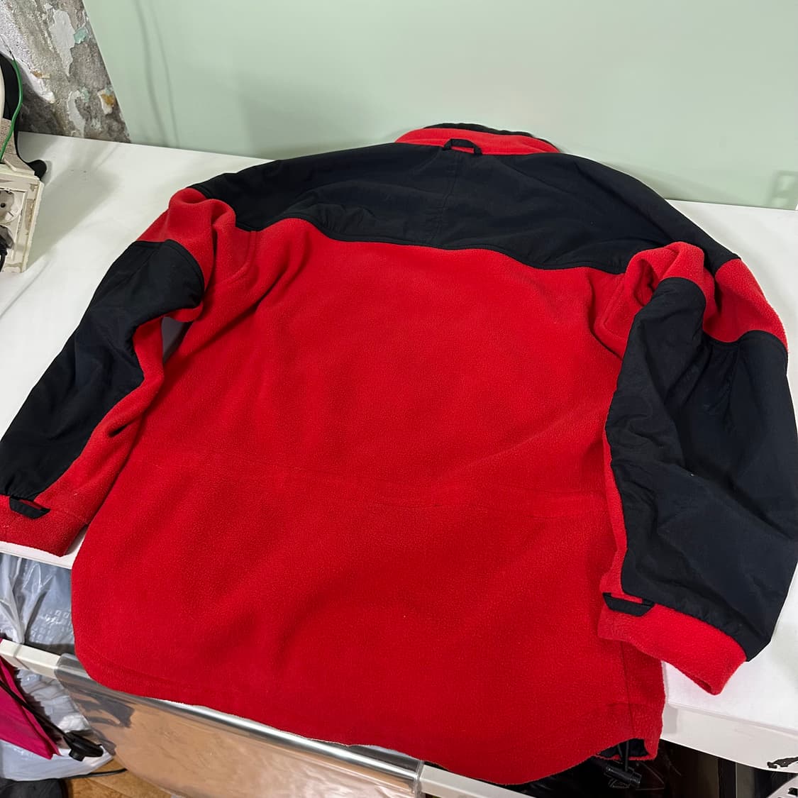 M 컬럼비아 레드블랙 나일론배색 플리스자켓 상품이미지6