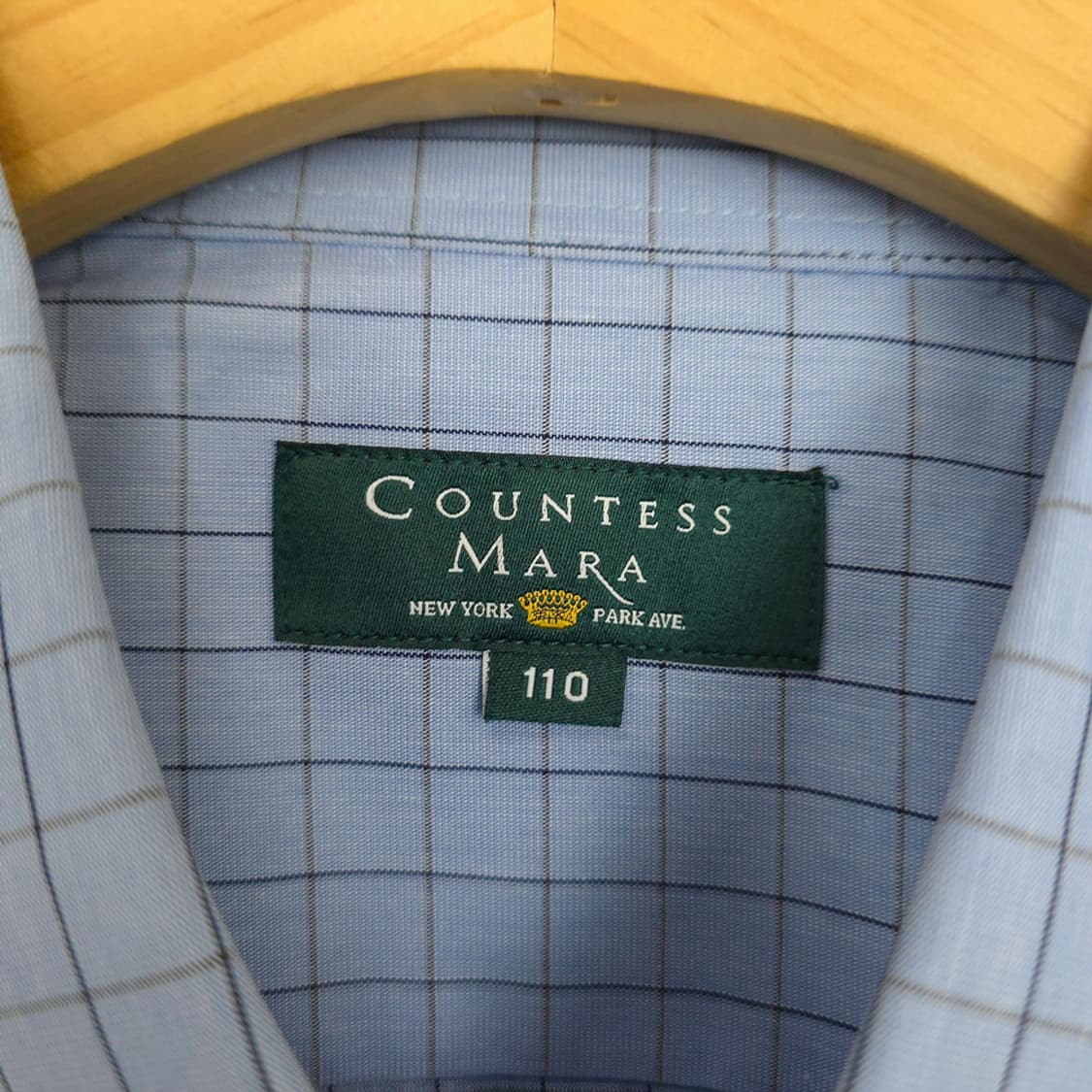 카운테스마라 Countess Mara 체크 반팔 셔츠 블루 110 상품이미지6