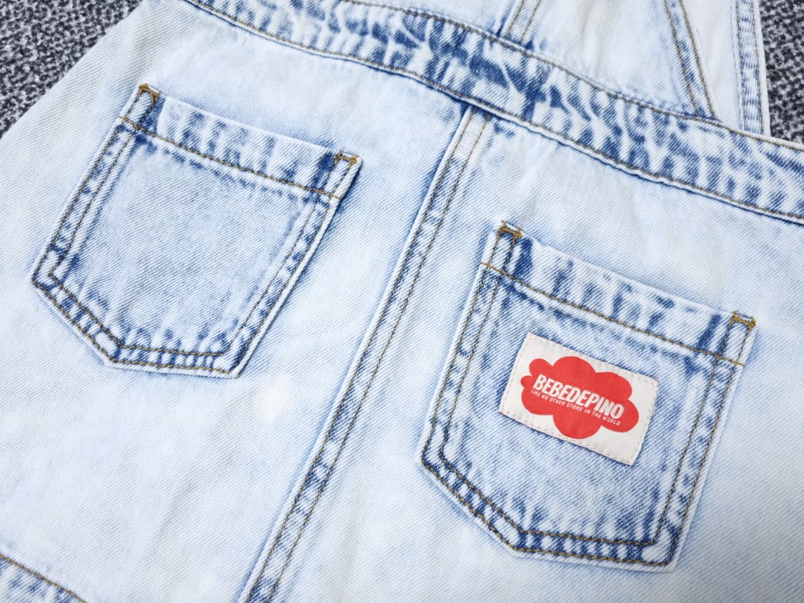 [무료배송][110]베베드피노 애플 데님 멜빵 원피스 상품이미지7