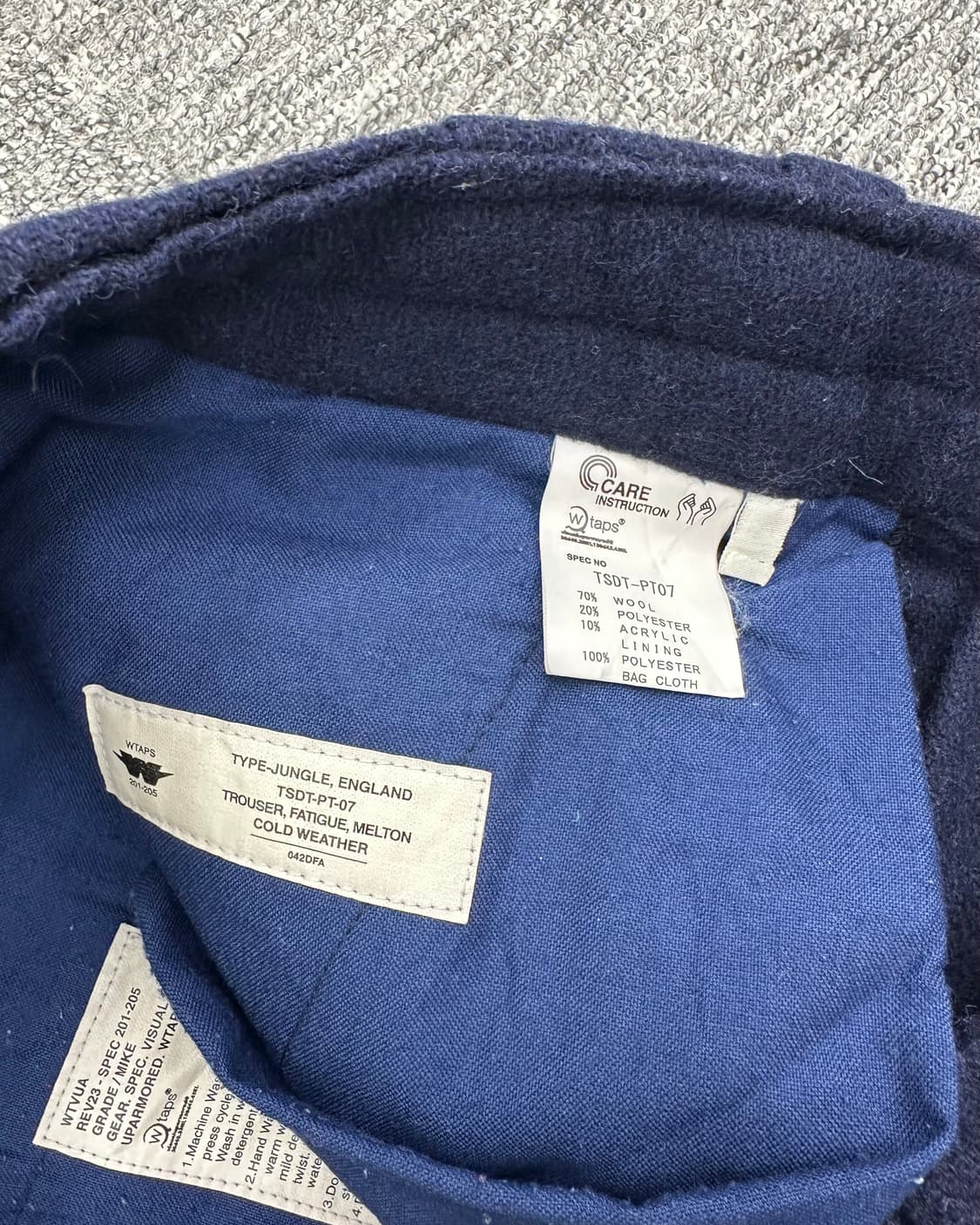 (허단43)WTAPS 울 카고 팬츠-M1199 상품이미지4