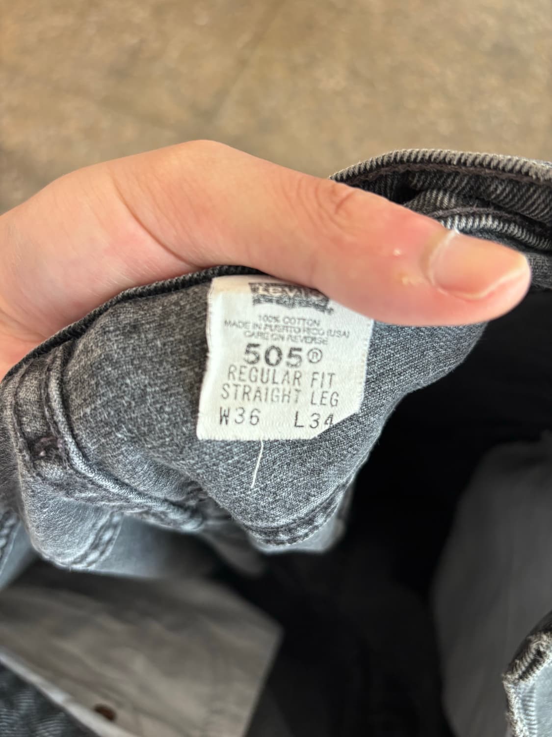 90s Levis 505 흑청  상품이미지4