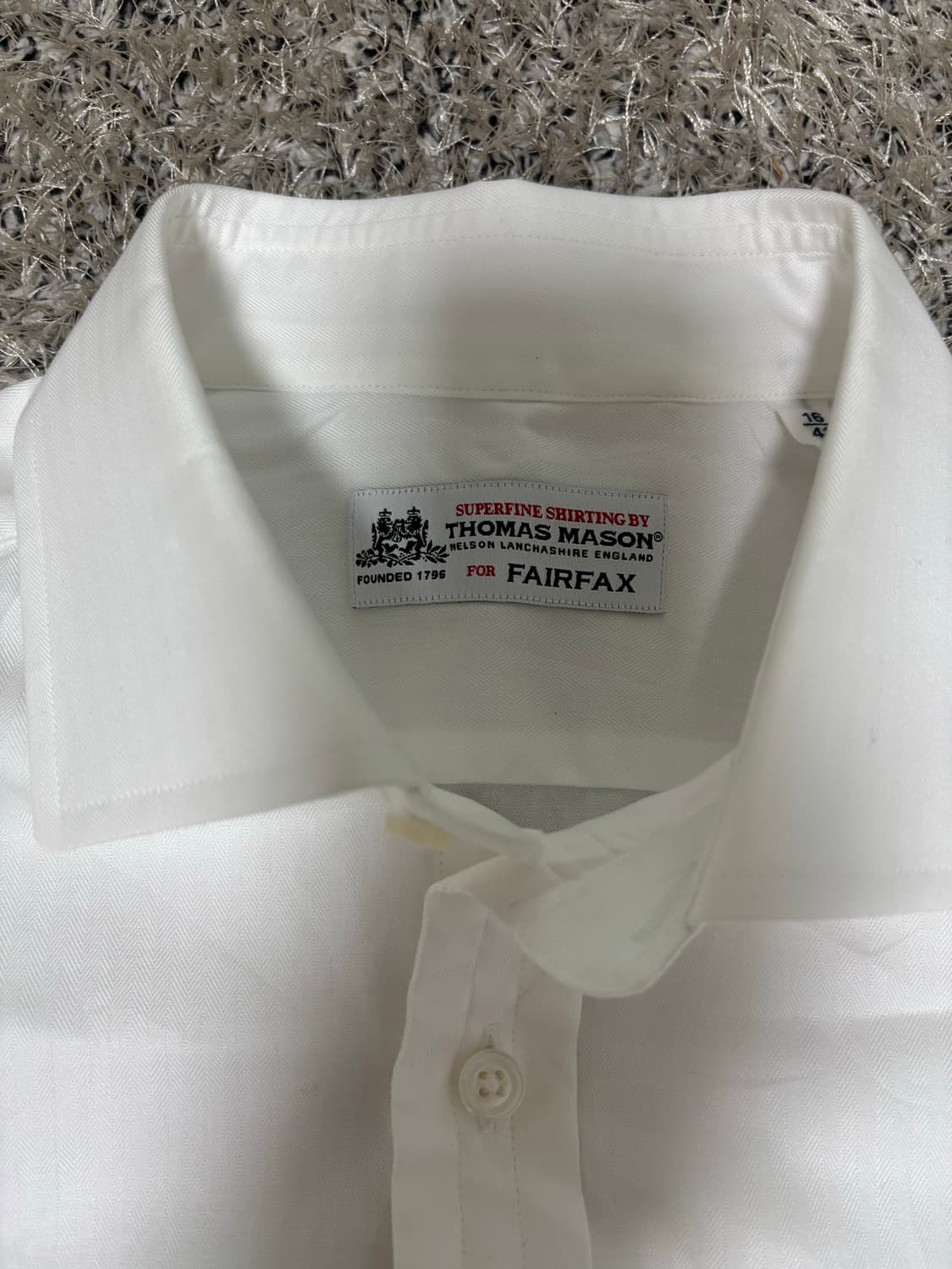 일제 FAIRFAX 흰색 셔츠 사이즈 100-105 상품이미지3