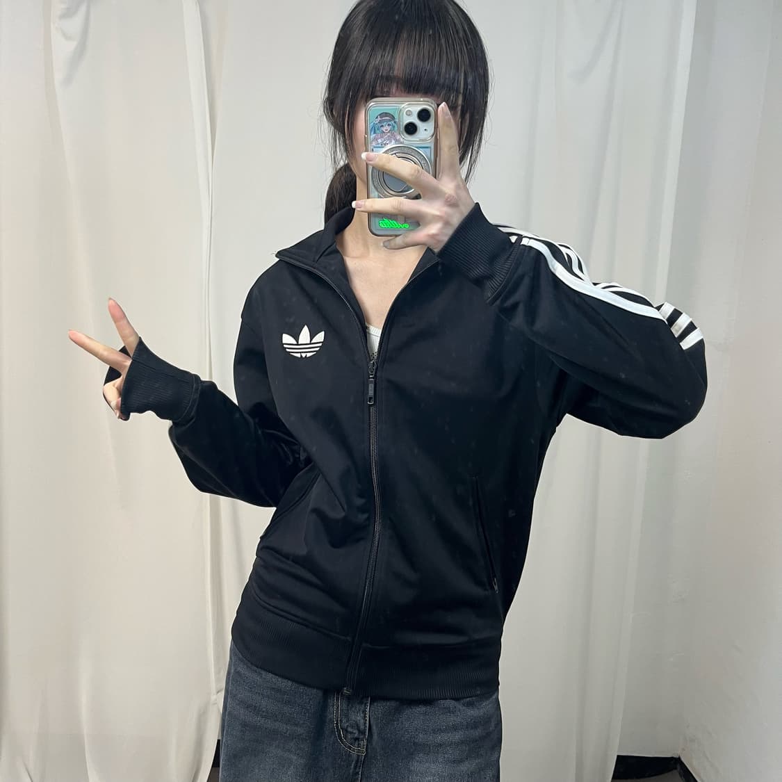 Adidas black firebird jersey  상품이미지2