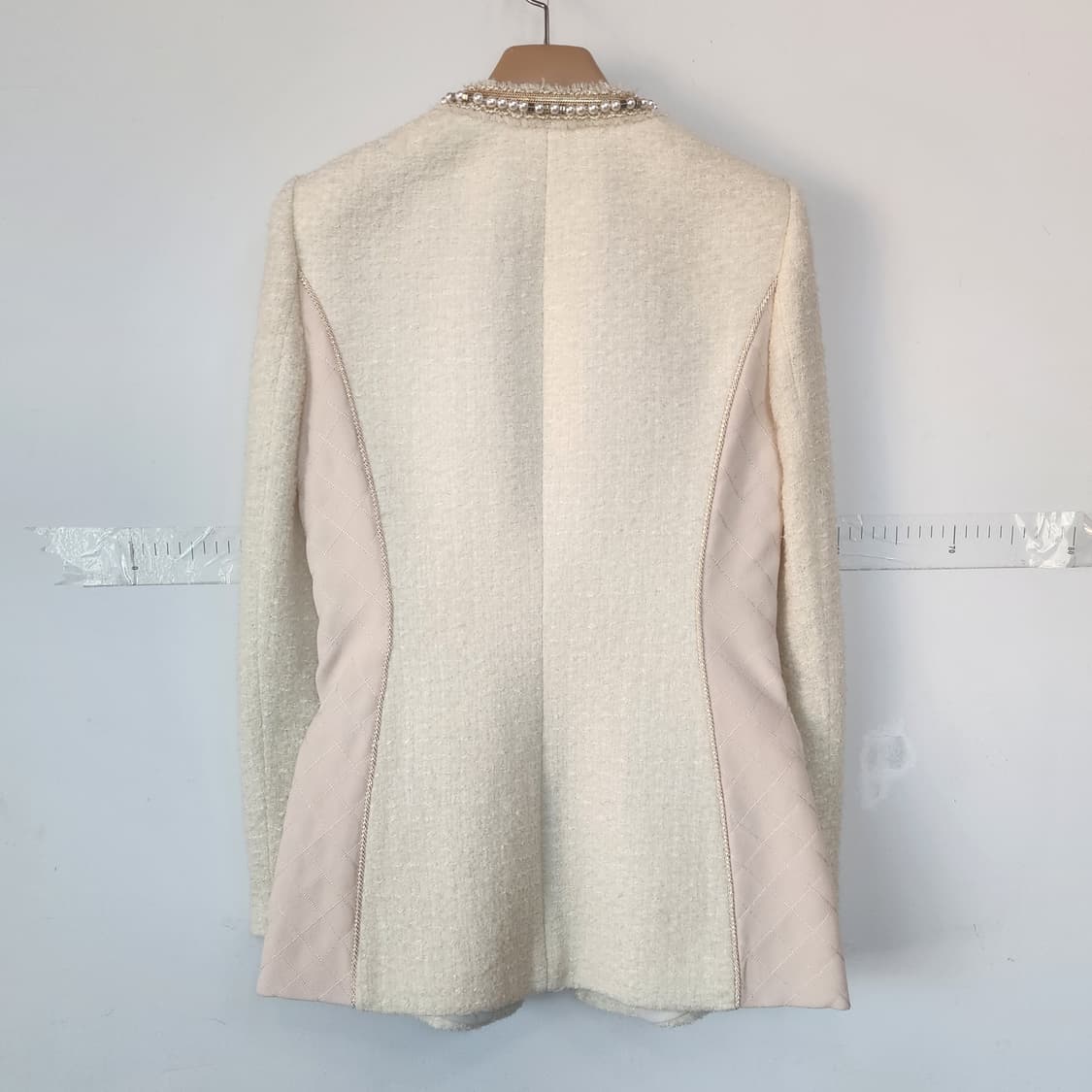 MINIMUM 아이보리 트위드 진주 자켓 상품이미지8