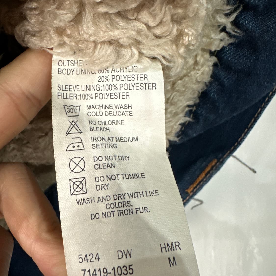 리바이스 타입원 양털 청자켓 M 상품이미지5