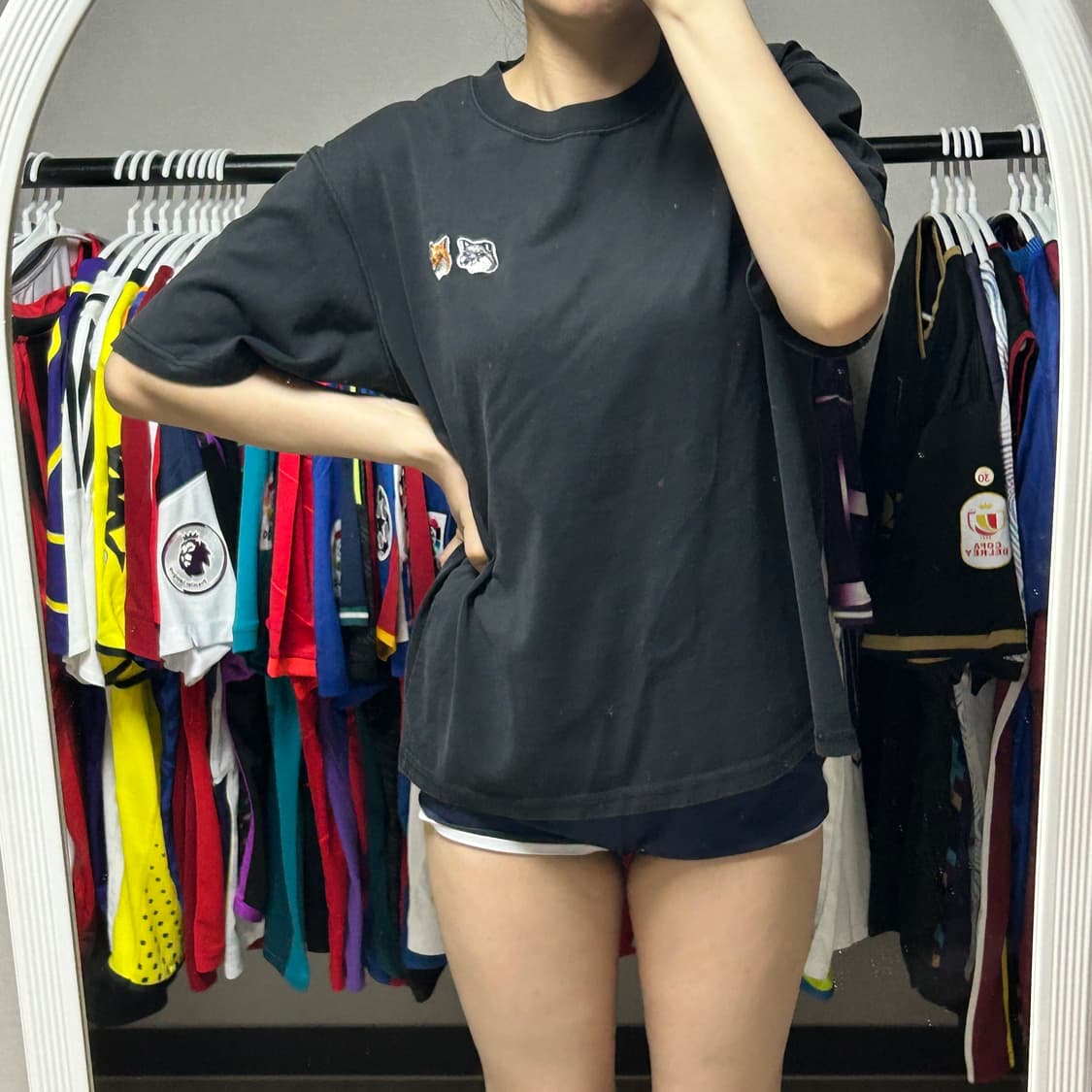 메종키츠네 반팔티 블랙 상품이미지1