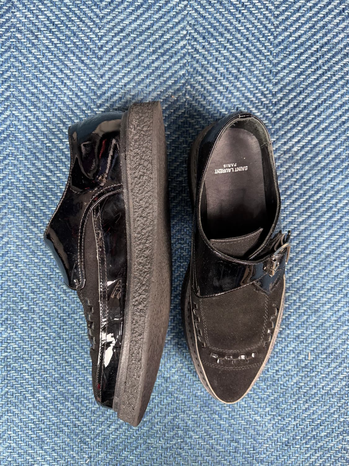 생로랑 페이턴트 콤비 몽크 스트랩 크리퍼 상품이미지4