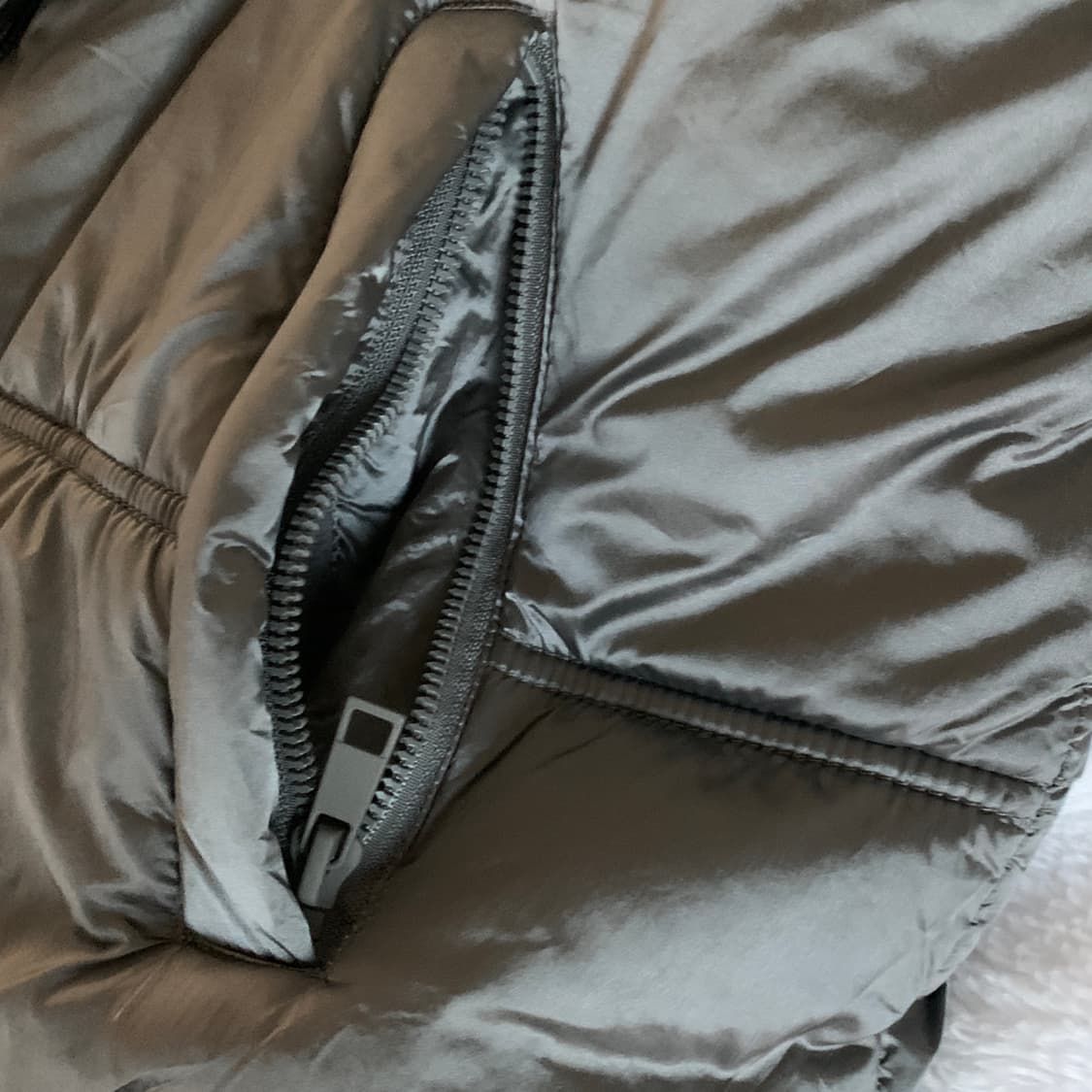 자라 ZARA 실버 그레이 패딩 후드 푸퍼 재킷 상품이미지8