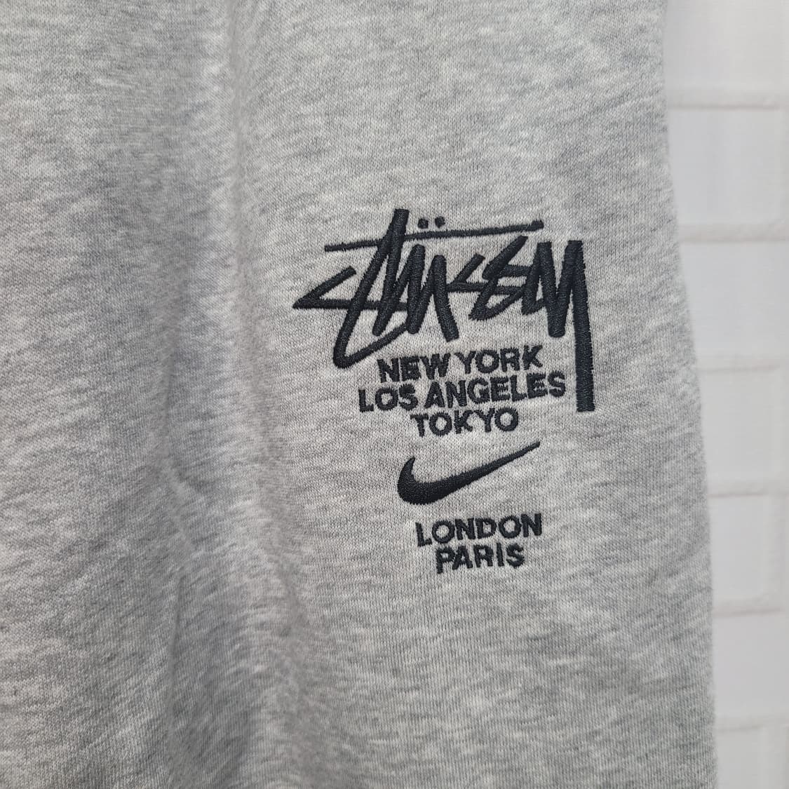 나이키 X 스투시 플리스 기모 팬츠 바지 헤더 100사이즈 새상품급 상품이미지4