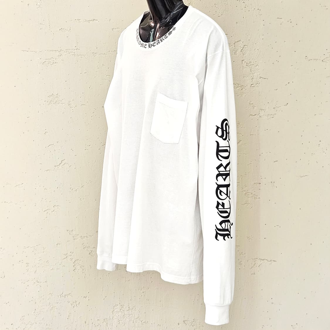 [XXL] 크롬하츠 넥 레터링 롱슬리브 화이트 B1213C138 상품이미지3