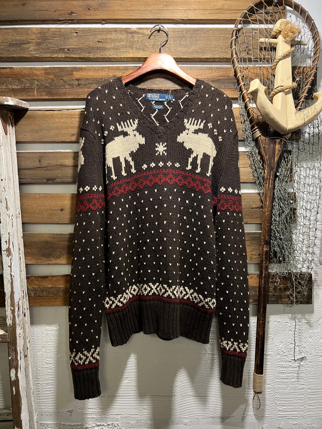 [L]폴로 랄프로렌 노르딕 패턴 코튼 린넨 니트 상품이미지2