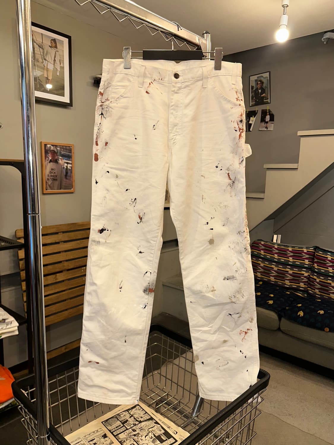 00’s Dickies carpenter painted work pant 상품이미지4