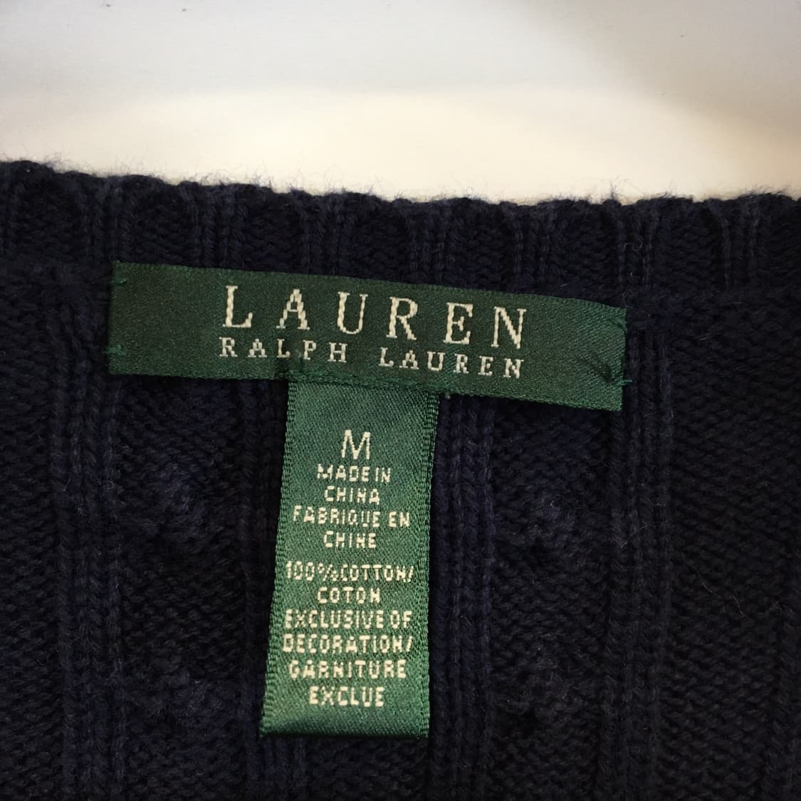 폴로 랄프로렌 케이블 크롭니트 M 상품이미지5