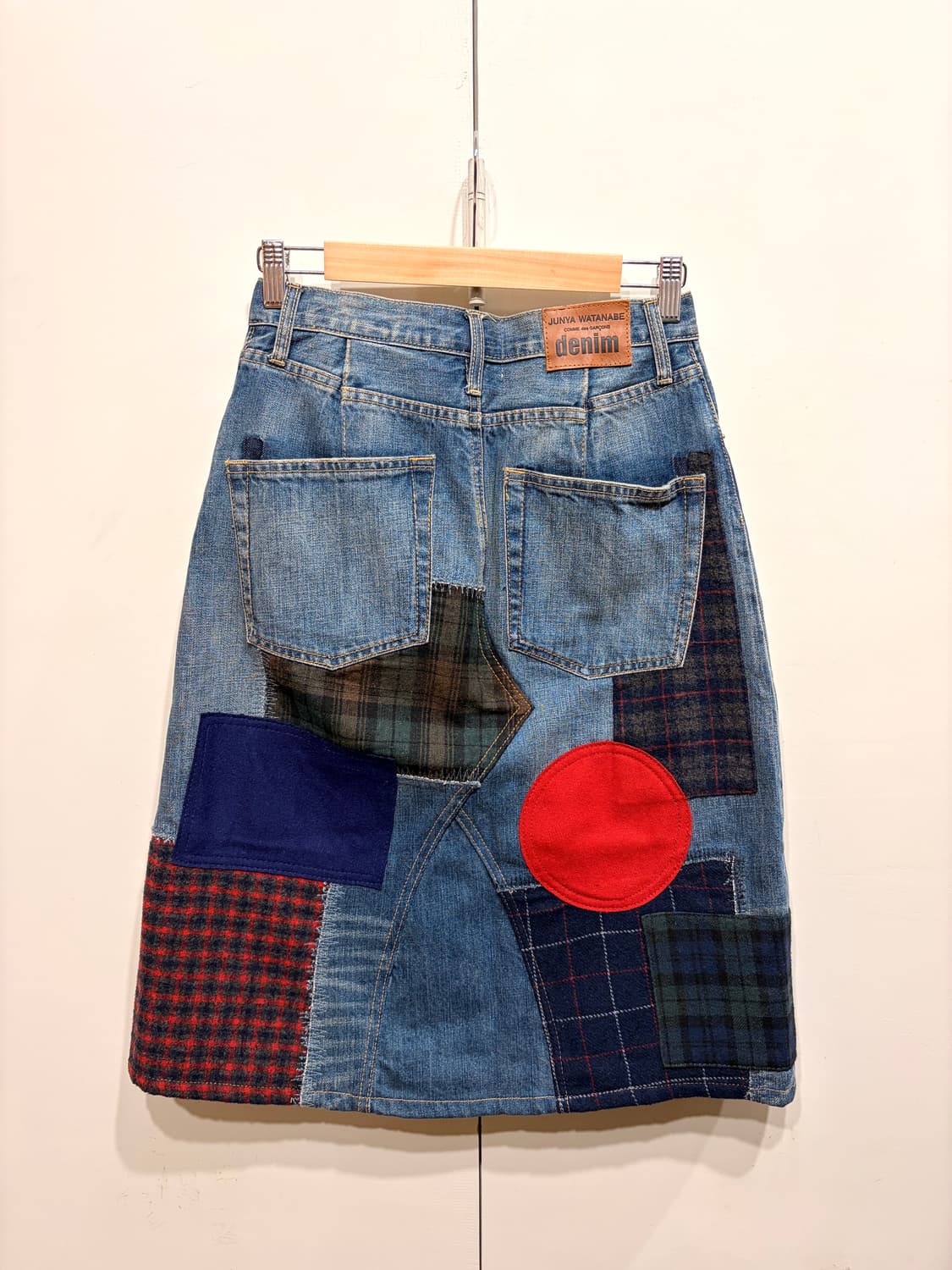 준야와타나베 패치워크 데님 스커트 상품이미지4