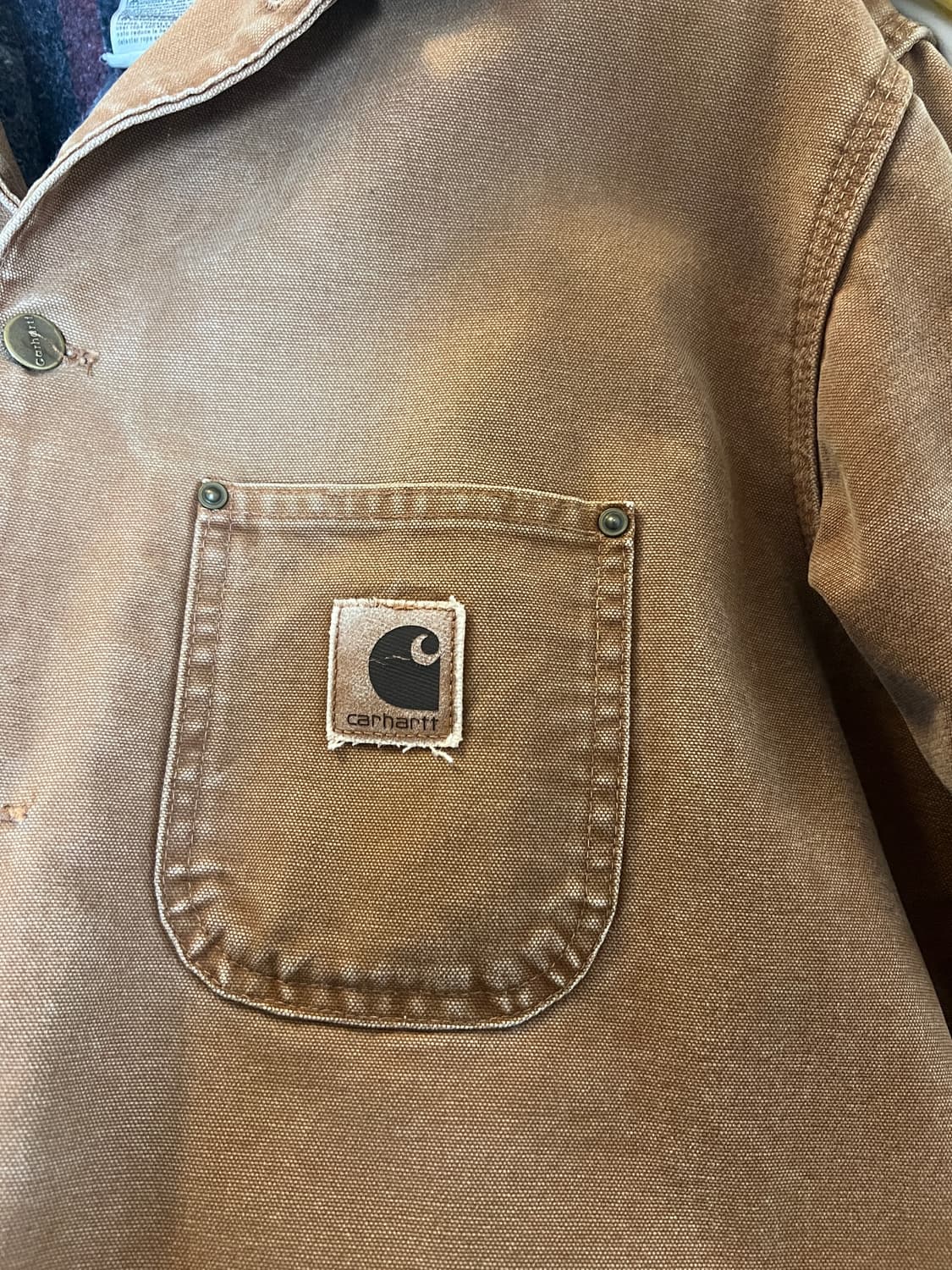 L 칼하트 빈티지 초어자켓 초어코트 브라운 샌드스톤 상품이미지4