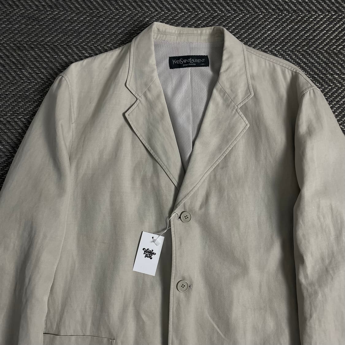 90s 입생로랑 자수로고 아카이브 치노 블레이저 자켓o 3556 상품이미지4