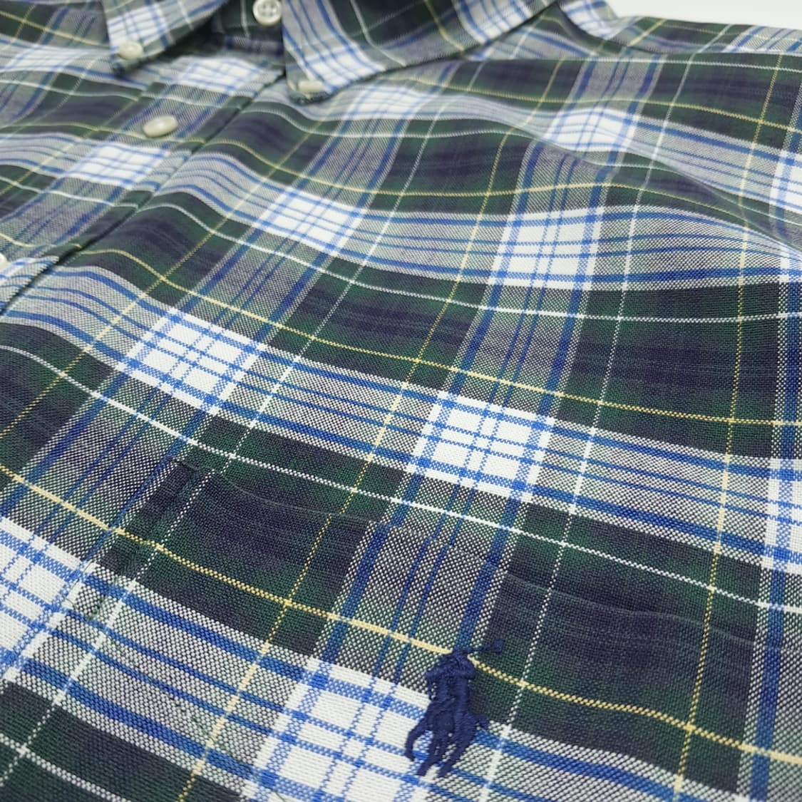 Co900 2XL Big 폴로 랄프로렌 블랙워치 스몰타탄체크 긴팔 셔츠 상품이미지5