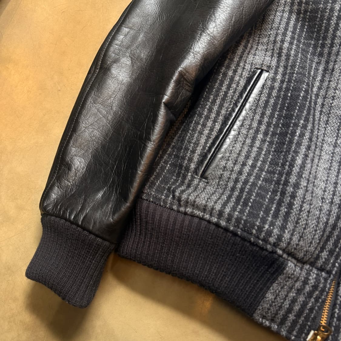 인디언 모터사이클 멜튼 울 카우하이드 자켓 상품이미지4