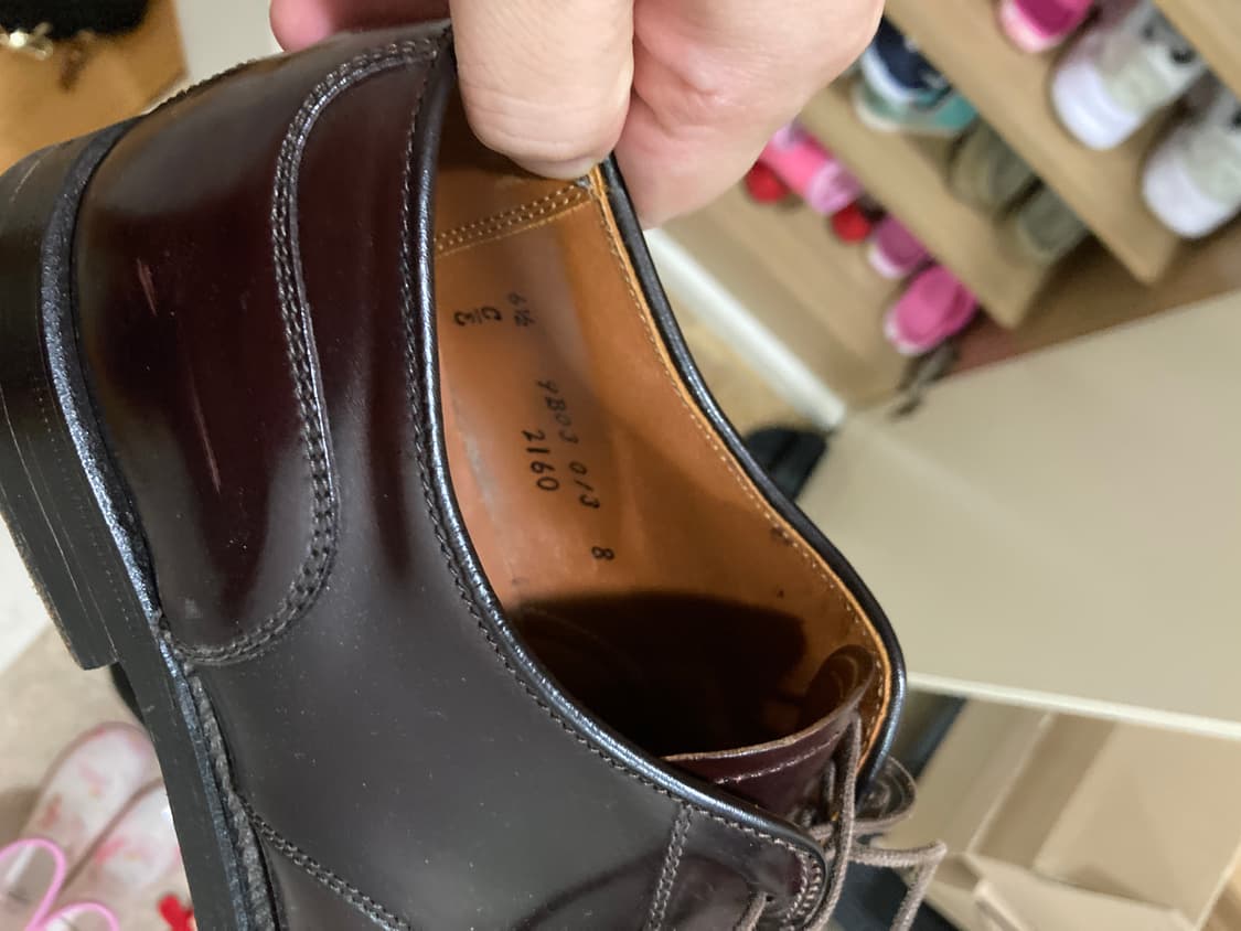 알든 코도반 2160 스트레이트 팁 블러쳐 6.5E 버건디 상품이미지6