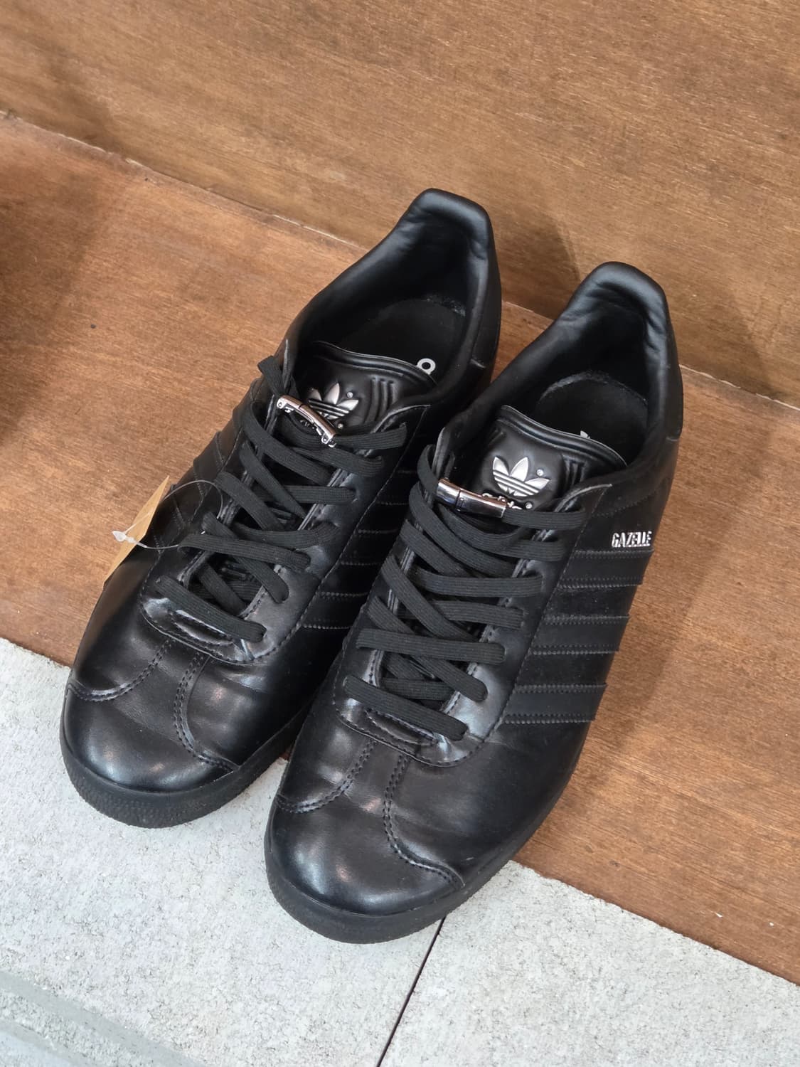 Adidas 아디다스 레더 가젤 블랙 슈즈 상품이미지1