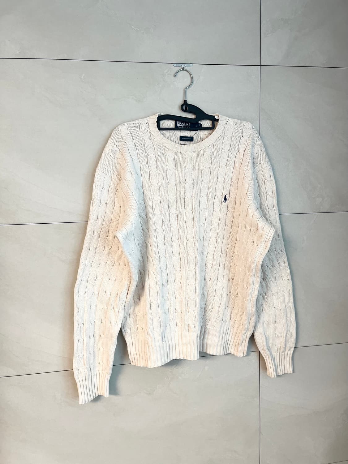 폴로 랄프로렌 케이블 꽈베기 니트 아이보리 상품이미지3