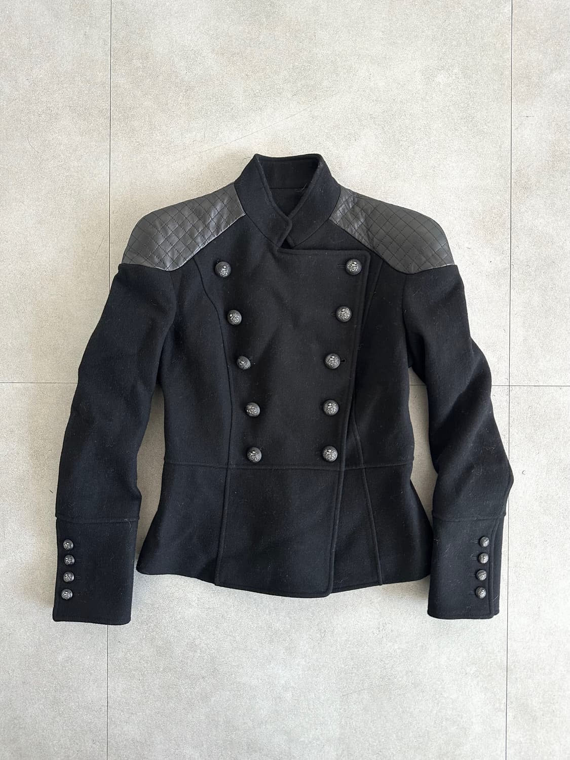 발망 나폴레옹 램스킨 레더 숄더 자켓 상품이미지1