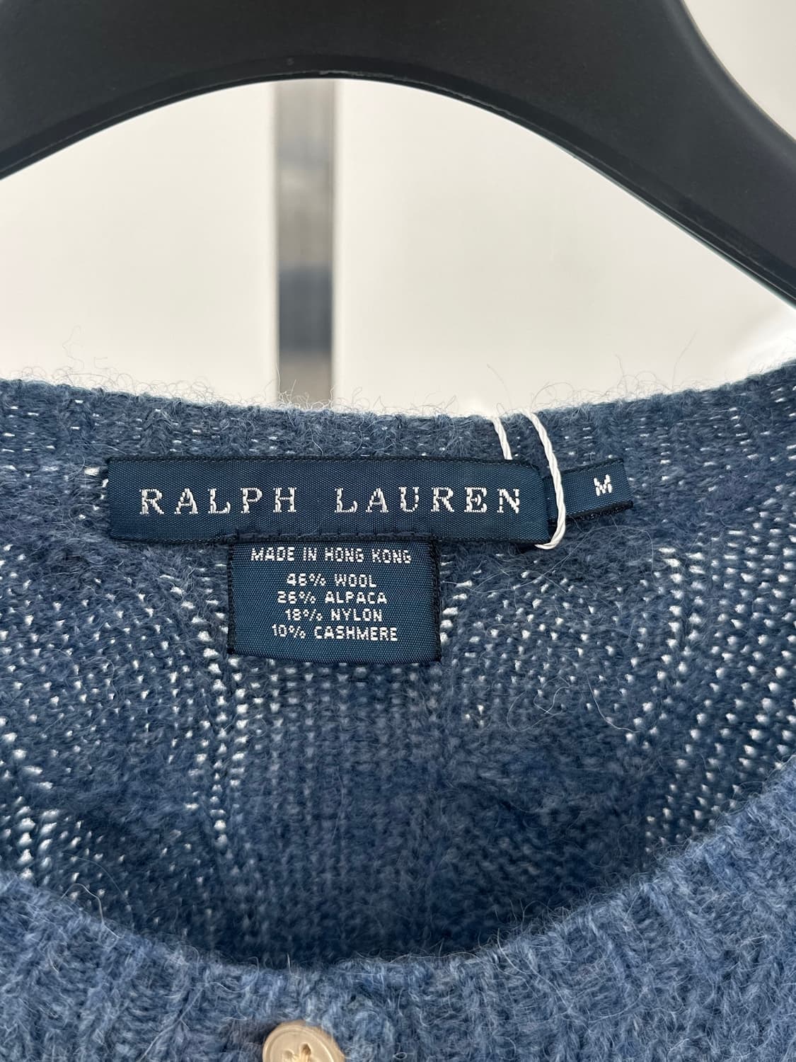 랄프로렌 뮤트블루 알파카 울 케이블 니트 가디건  상품이미지5