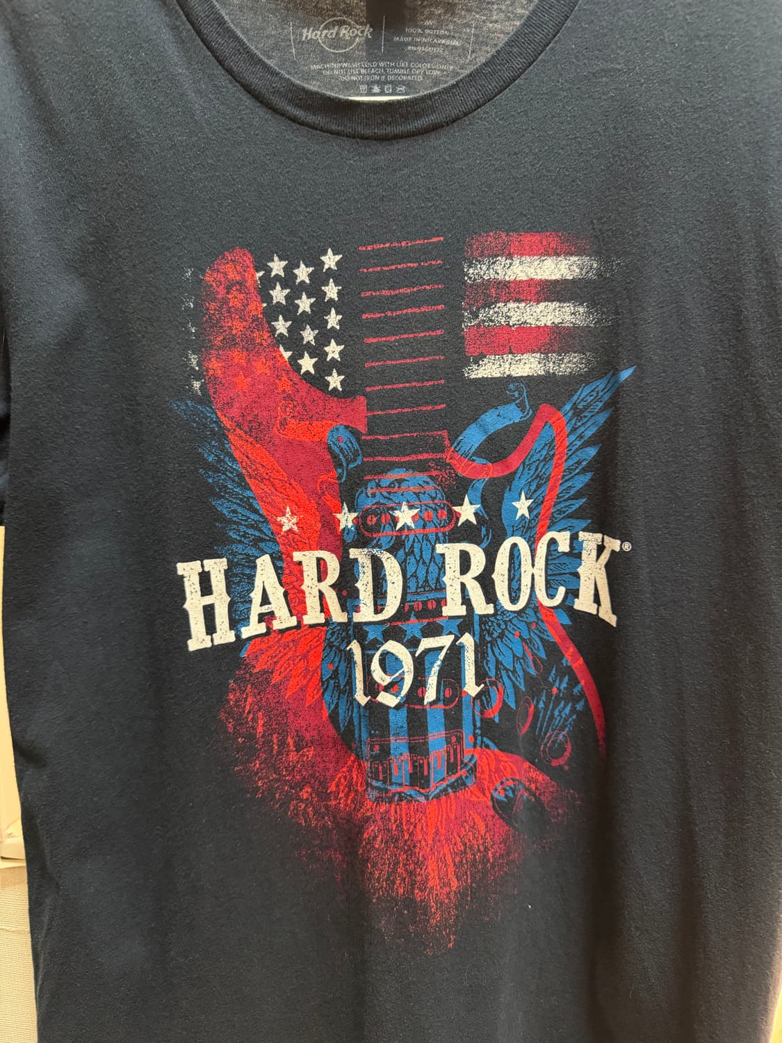 하드락 네이비 성조기 반팔티 상품이미지2