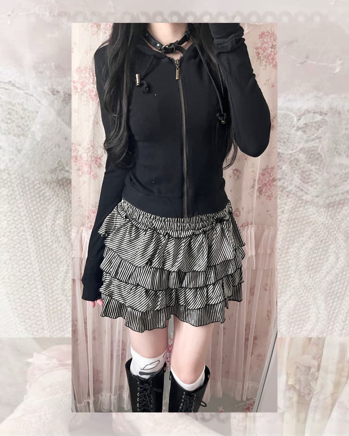 Cecil Mc bee balck hood zip up 상품이미지4