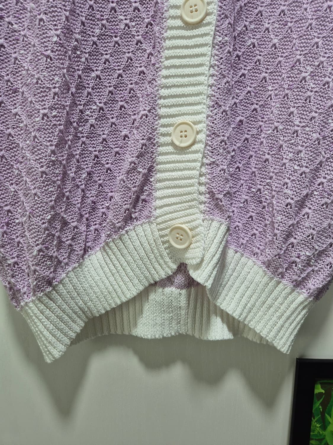 마리끌레르 퍼플 반팔 가디건 상품이미지5