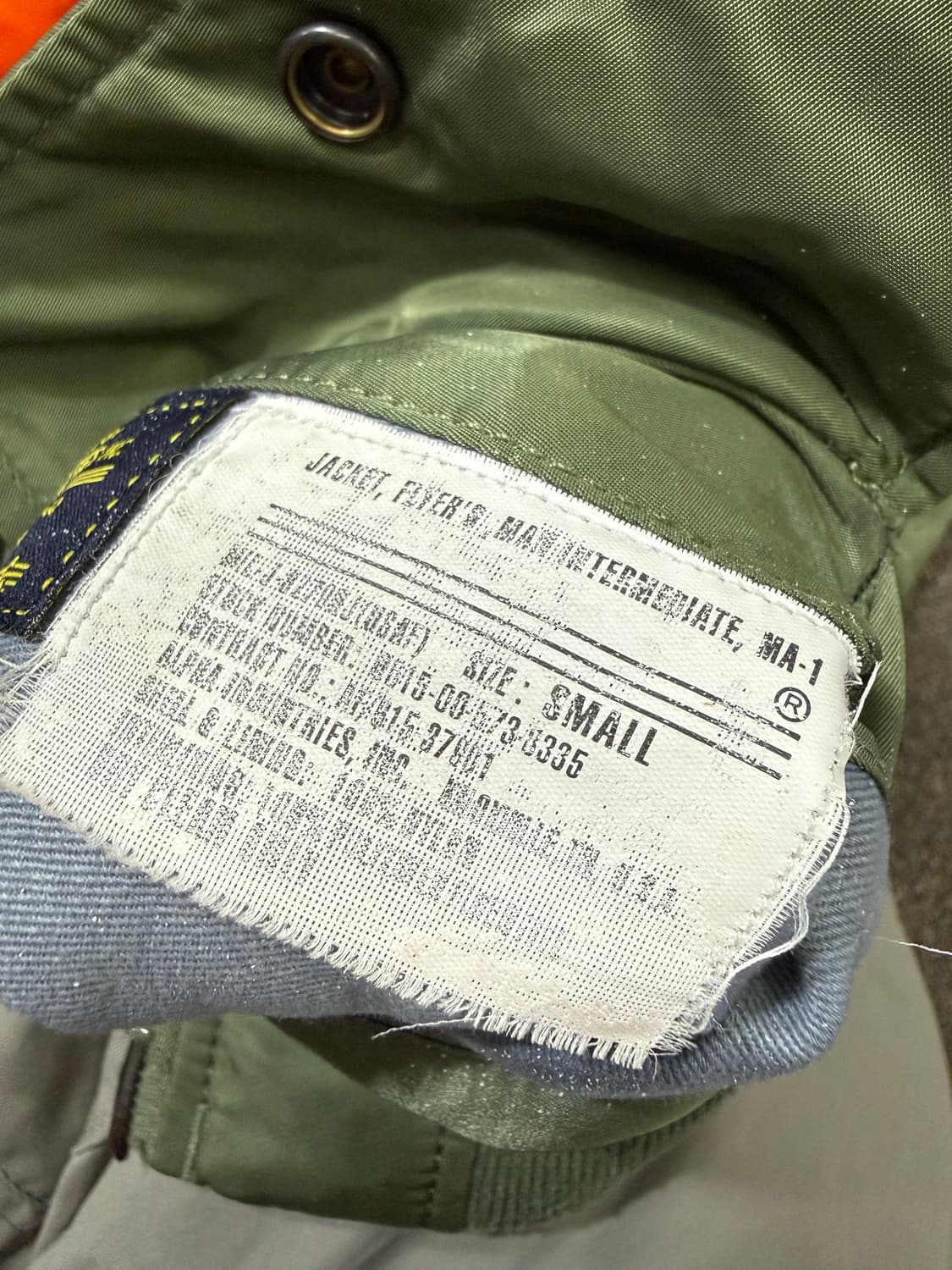 Alpha industries 알파인더스트리 Ma-1 항공점퍼 상품이미지5