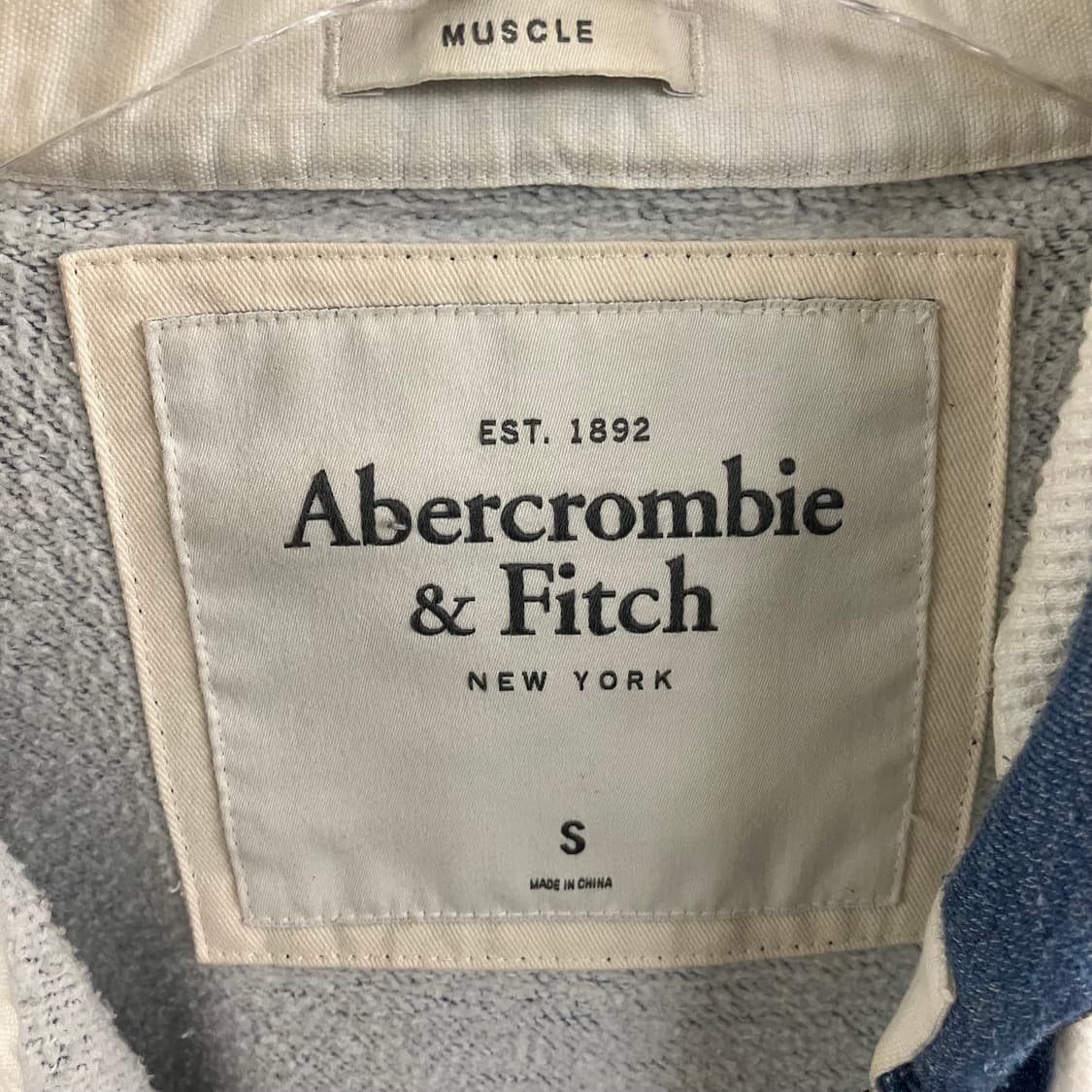 아베크롬비 블루 멜란지 후드집업 S 상품이미지3
