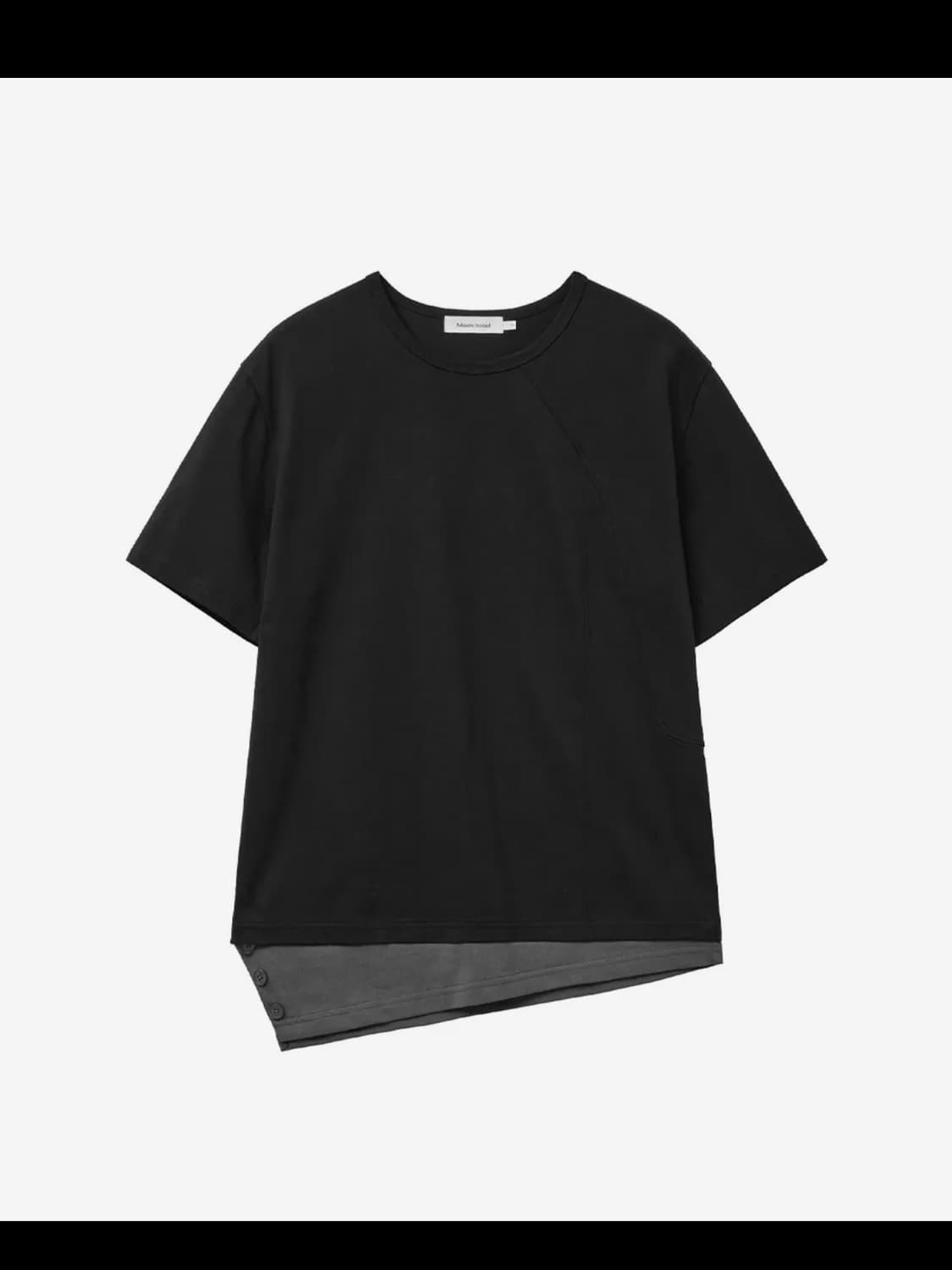 Line layered short sleeve BLACK 상품이미지2