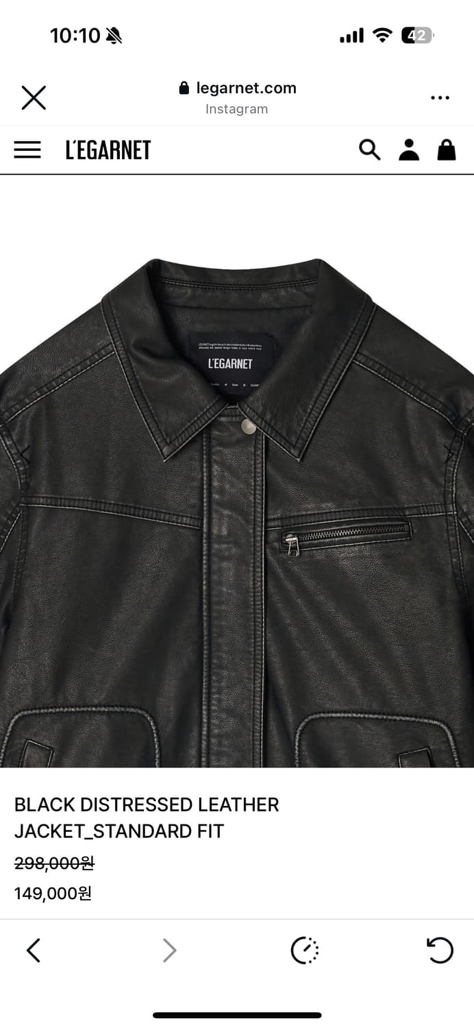 르가넷 빈티지 스탠다드 레더자켓 상품이미지7