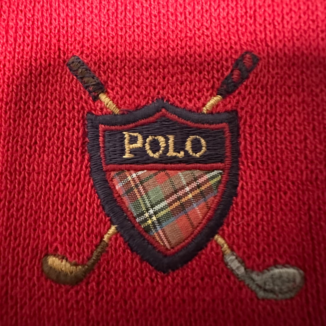 POLO RALPH LAUREN cotton knit vest red 상품이미지3