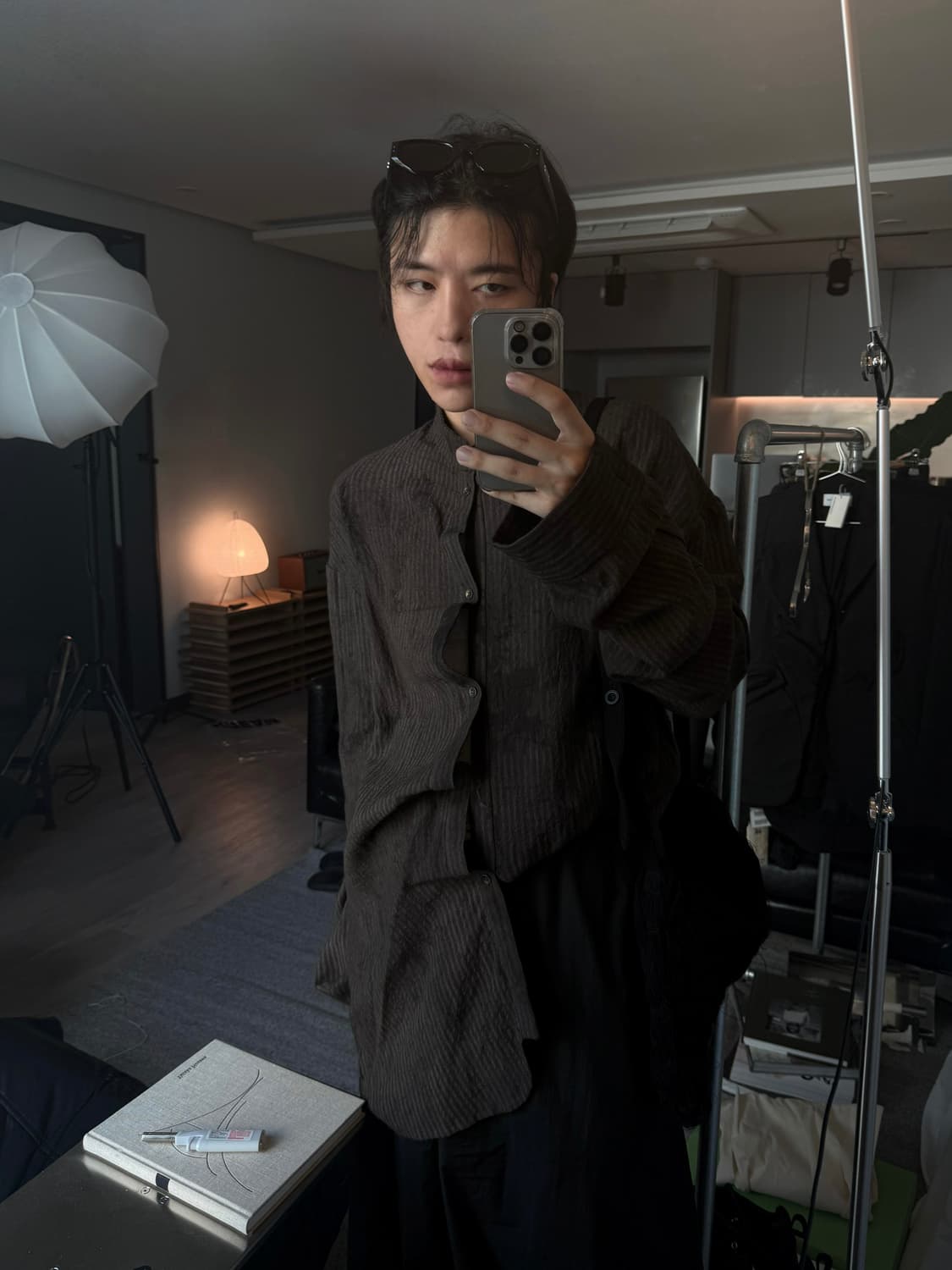 Chiahung Su 에시메트리컬 핸드 다이드 셔츠 상품이미지2
