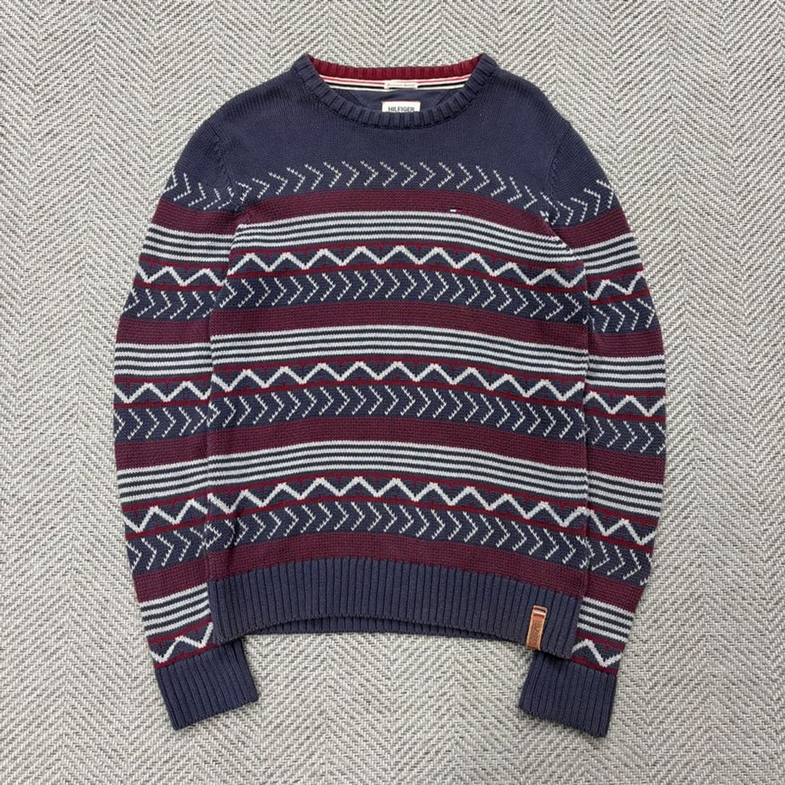 타미힐피거데님 패턴 니트 v2135 상품이미지1