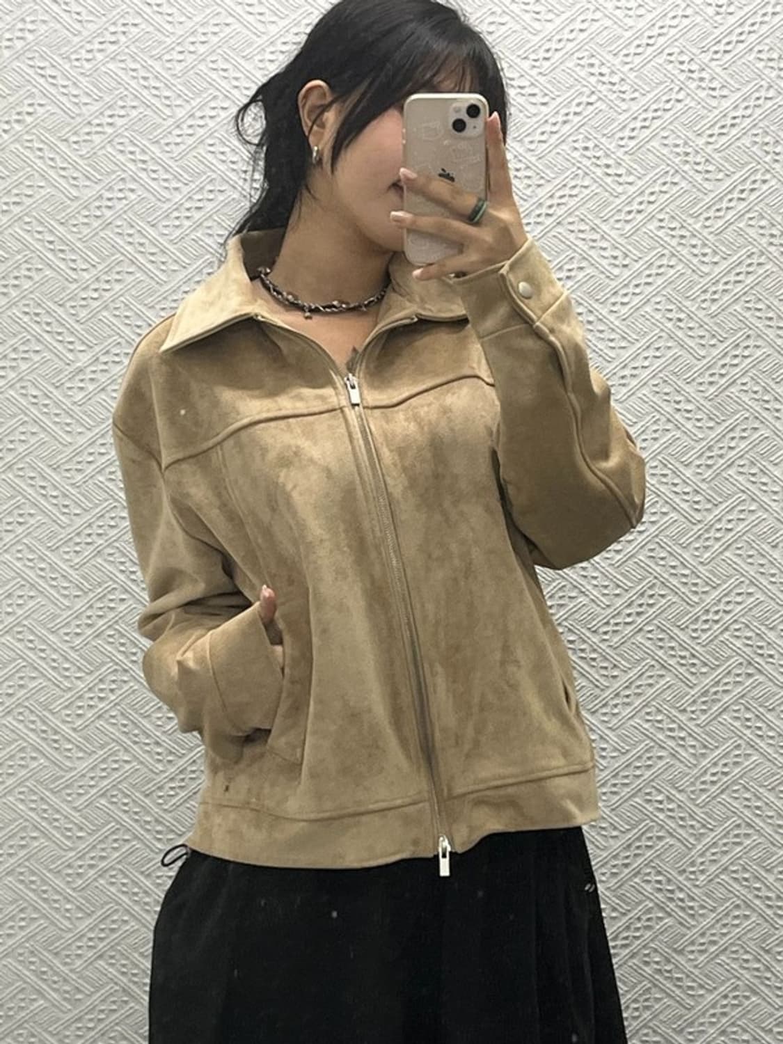 빈티지 스웨이드 트러커 자켓 L C06496 상품이미지1