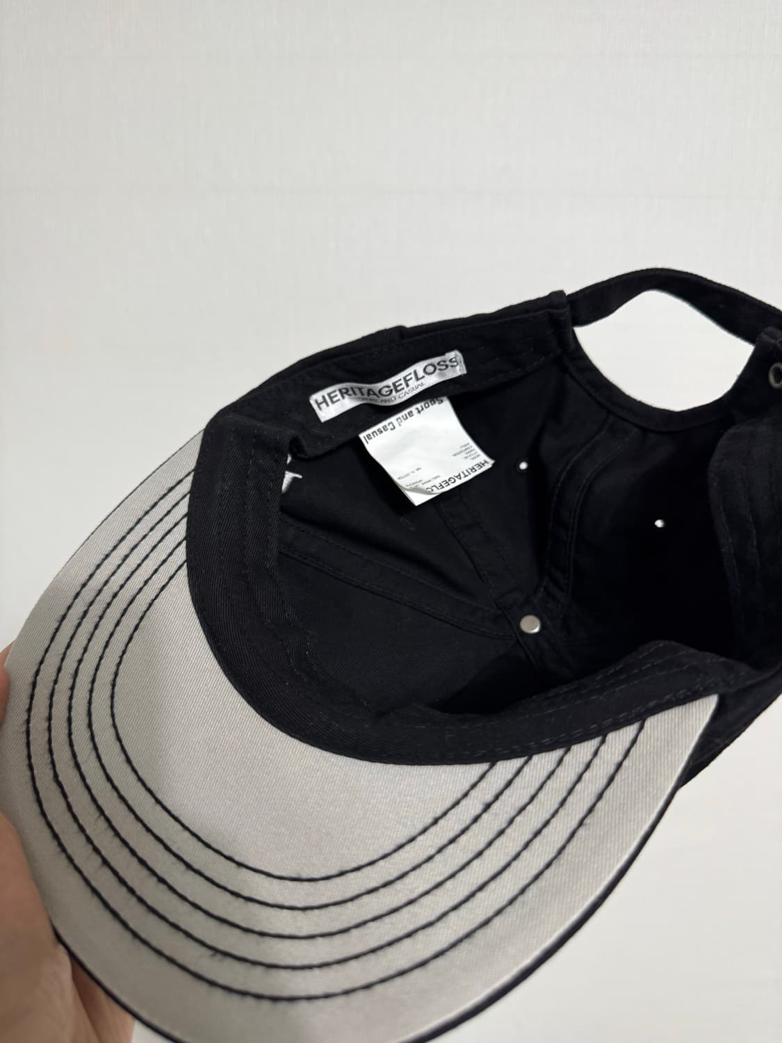 헤리티지플로스 워시드 트윌캡 블랙 상품이미지3