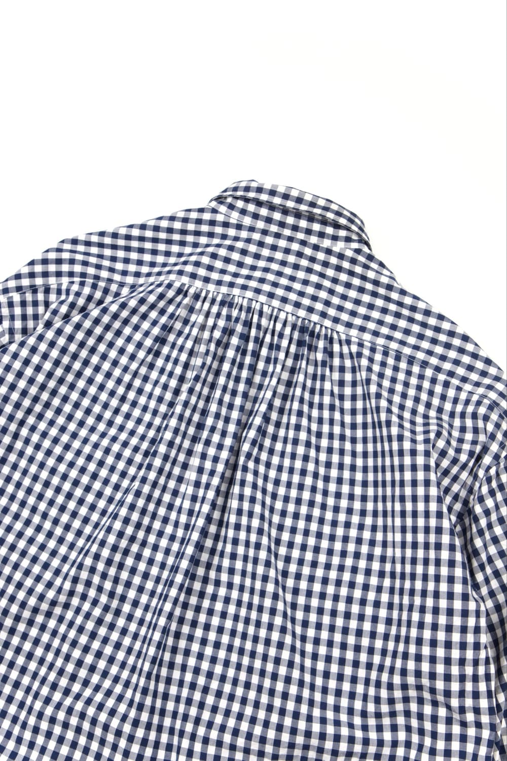 PORTER CLASSIC 롤업 깅엄 체크 셔츠 네이비 스페셜에디션  상품이미지6