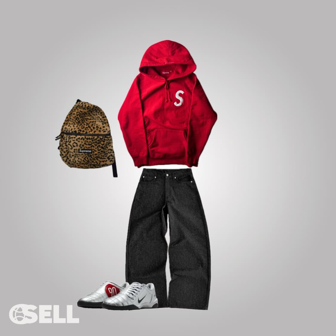 슈프림 레드 후드티 상품이미지2