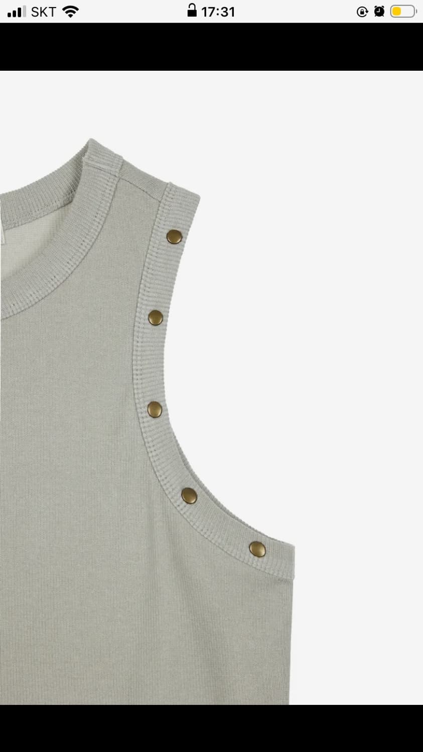 다이닛 락스타 스터드 슬리브리스 인 베이지 상품이미지4