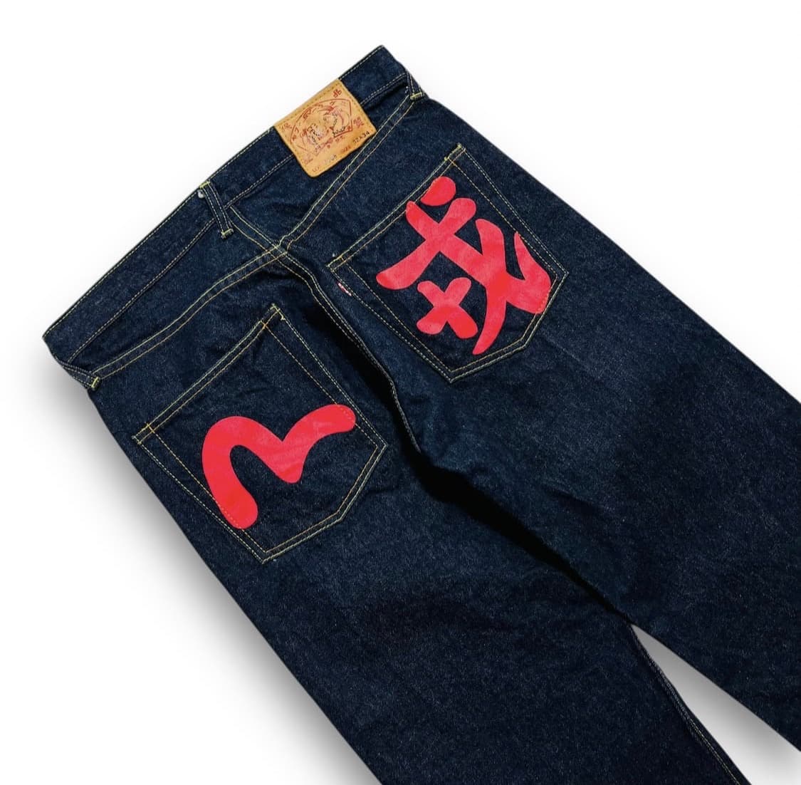 에비수 계명 페인티드 빅로고 데님 팬츠 상품이미지2