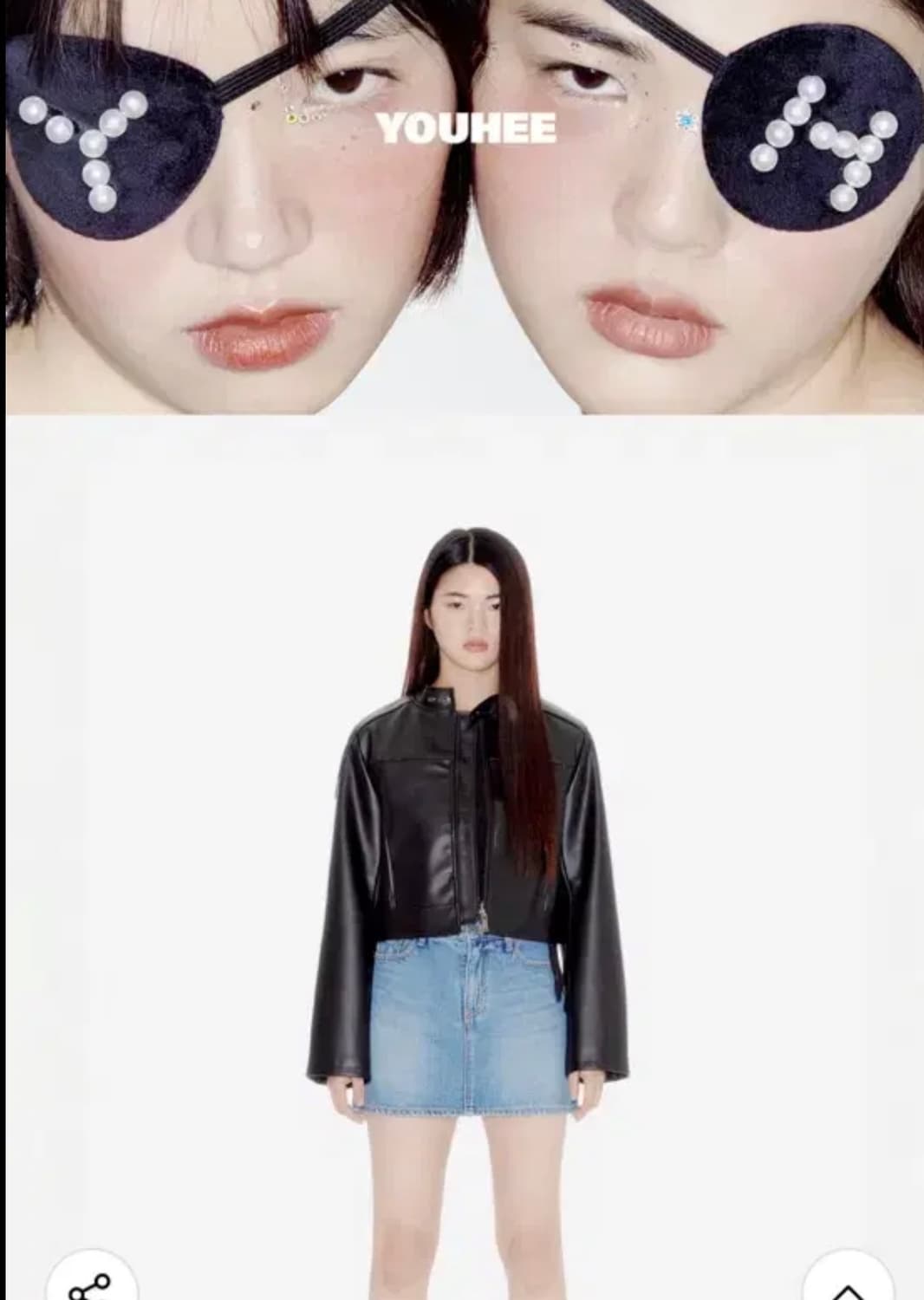 YOUHEE 유희 장원영 바이커 자켓 블랙 새상품 베이직 상품이미지3