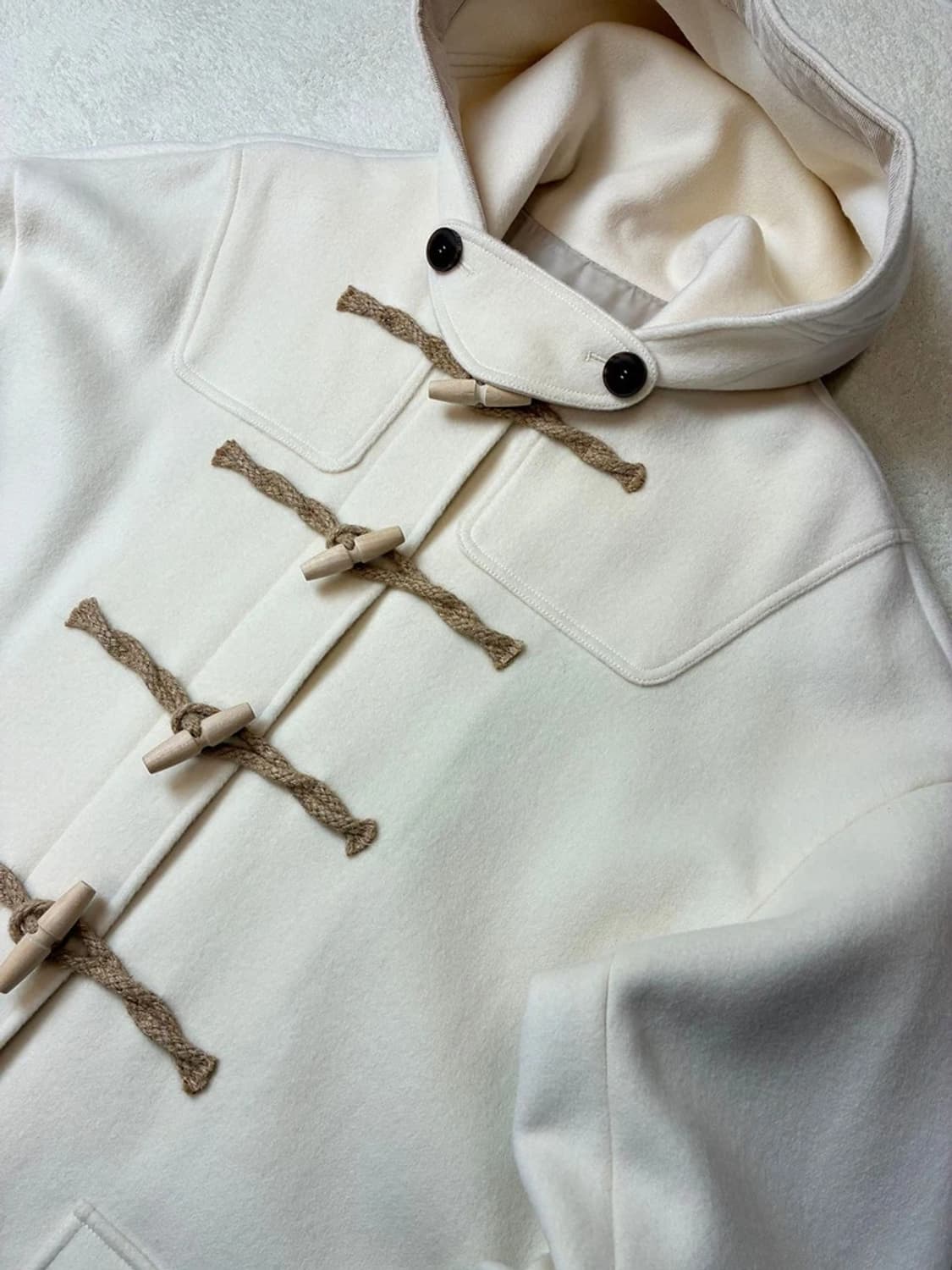 메인부스 MAINBOOTH 아이보리 오버 울 더플 코트 PN5770 상품이미지3