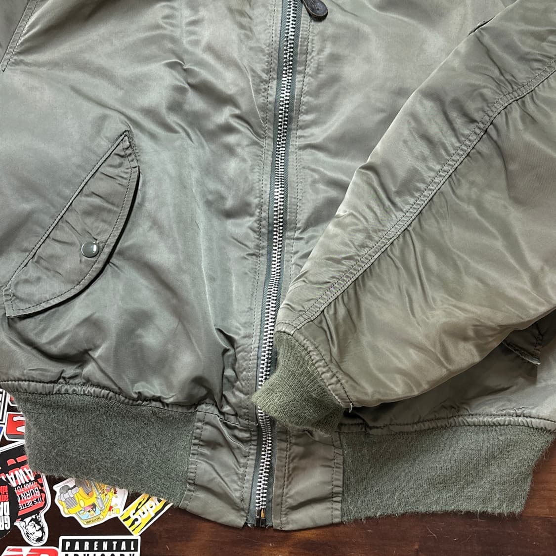 90s USA 알파 MIL-J-82790J MA-1 자켓 L 상품이미지7