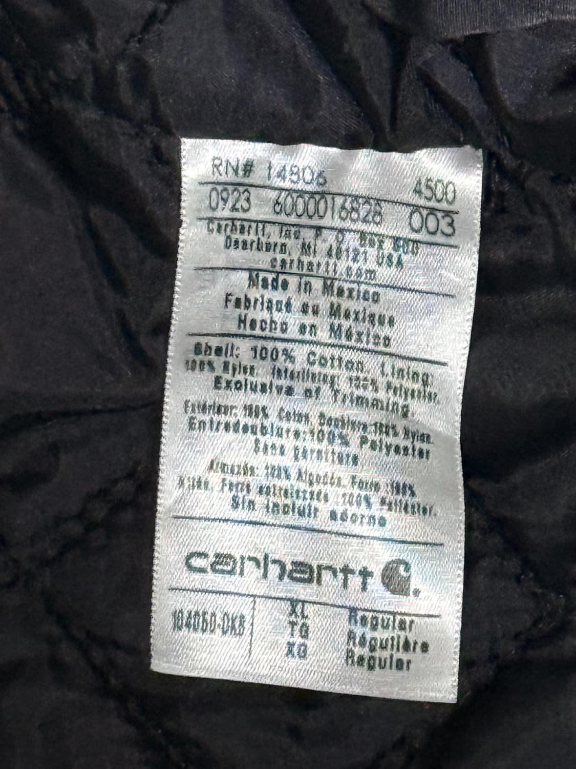 칼하트 액티브자켓 샌드스톤 XL 다크브라운 상품이미지7